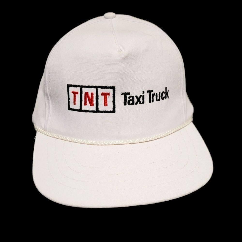 Vintage 90s TNT Taxi Truck Trucker Snapback Cap Hat